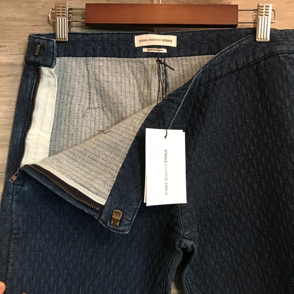 Isabel Marant Etoile Kelly Quilted Ankle Jeans NWT - Picture 7 of 8